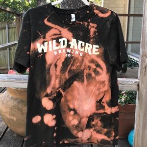 Custom Bleached Wild Acre Brewing T Shirt